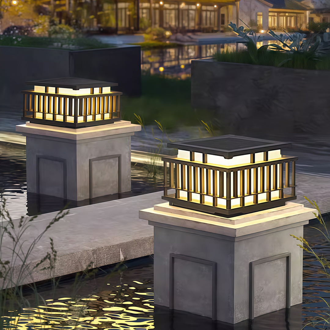 Stainless Steel Garden Pillar Light — LED, Solar / Hardwired, IP65, Four Sizes