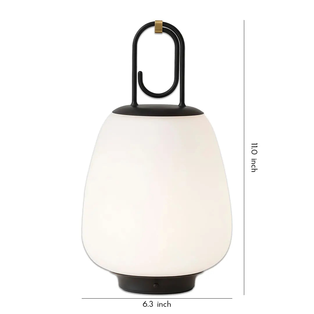 Mid-Century Style Portable Table Lamp with USB Charger Luxe