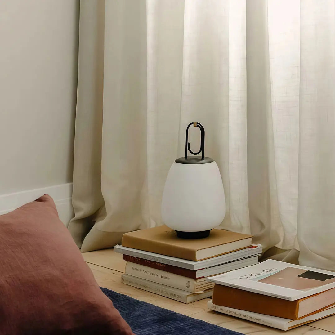 Mid-Century Style Portable Table Lamp with USB Charger Luxe