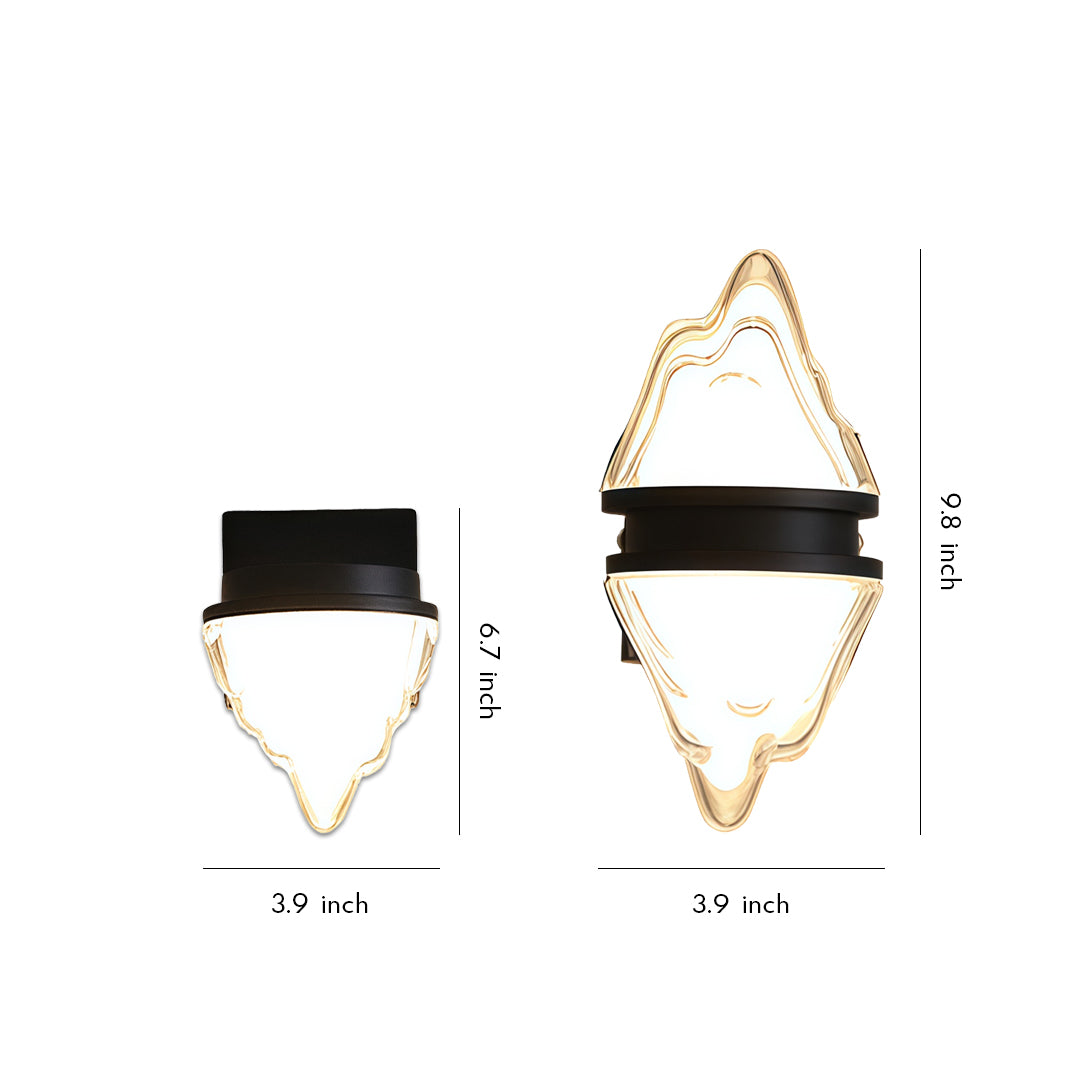 Modern Minimalist Outdoor Wall Sconce — Stainless Steel, Black, White Acrylic Shade, LED, IP65, 8W or 12W, Single or Double Head