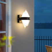 Modern Minimalist Outdoor Wall Sconce — Stainless Steel, Black, White Acrylic Shade, LED, IP65, 8W or 12W, Single or Double Head