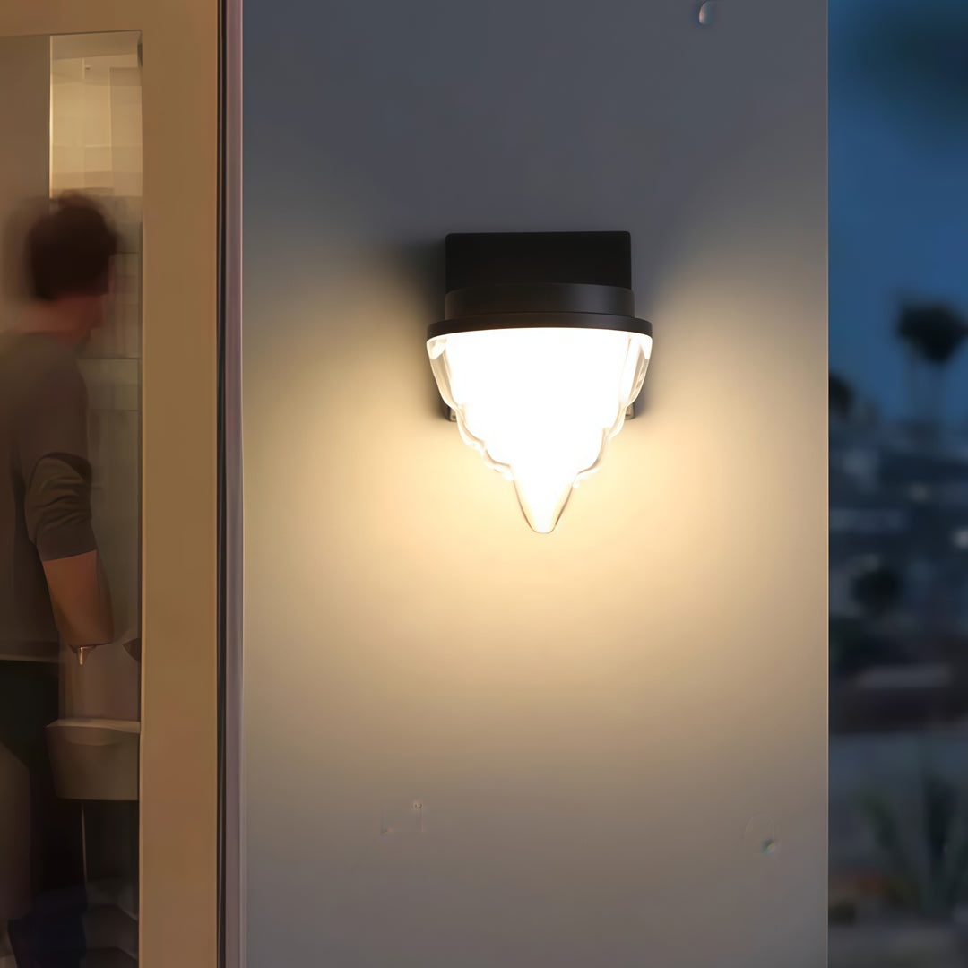 Modern Minimalist Outdoor Wall Sconce — Stainless Steel, Black, White Acrylic Shade, LED, IP65, 8W or 12W, Single or Double Head