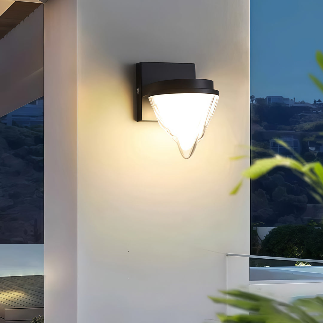 Modern Minimalist Outdoor Wall Sconce — Stainless Steel, Black, White Acrylic Shade, LED, IP65, 8W or 12W, Single or Double Head
