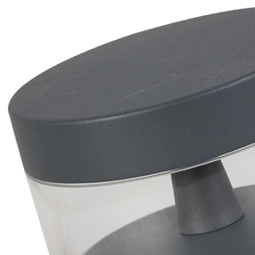 Minimalist Outdoor Bollard Path Light — Sand-Gray Aluminum, 12W LED, 3000K, IP65 Weatherproof
