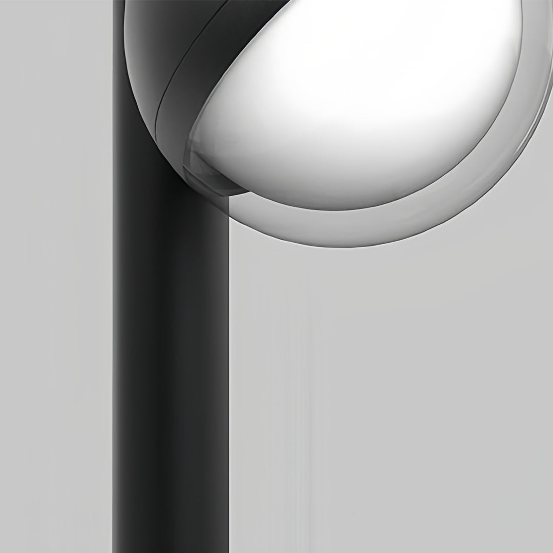Modern Minimalist Black Path Light — Aluminum, LED, Single or Dual-Head, IP65 Weatherproof