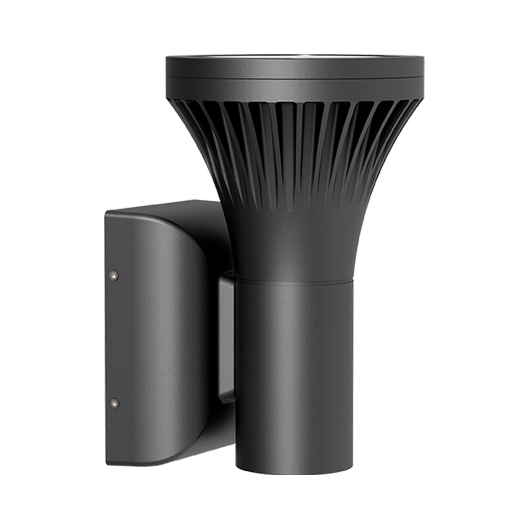 Minimalist Up/Down Outdoor Wall Sconce — Die-Cast Aluminum, Black, 6W/8W LED, IP65, Single or Double-Head