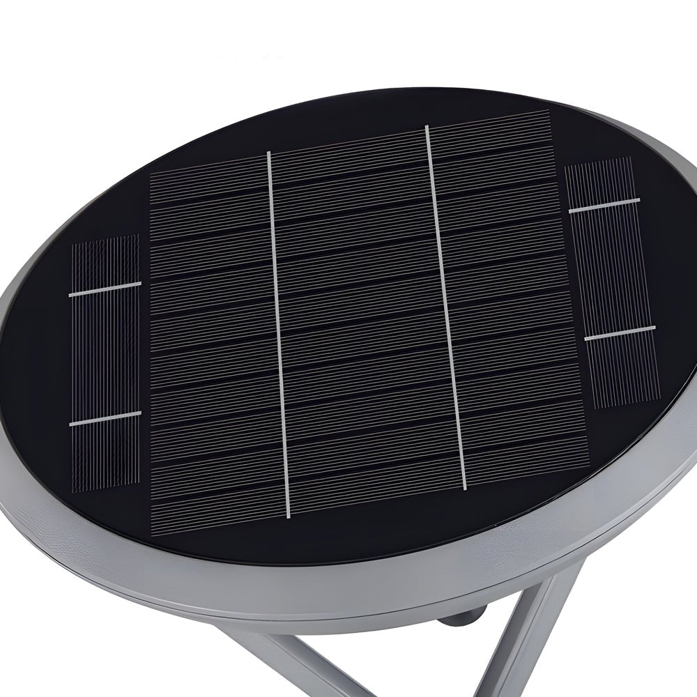 contemporary round dual motion sensor led solar post lights outdoor pillar lamp