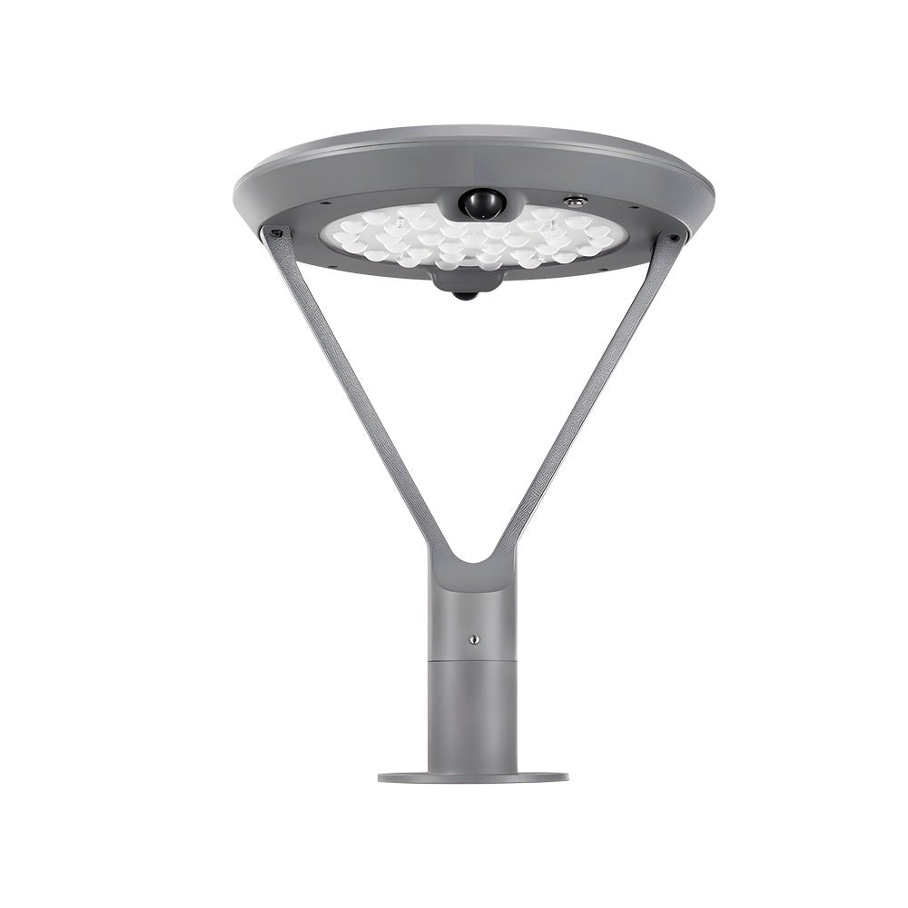 contemporary round dual motion sensor led solar post lights outdoor pillar lamp