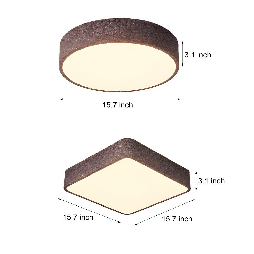 contemporary roundsquare led flush mount ceiling light