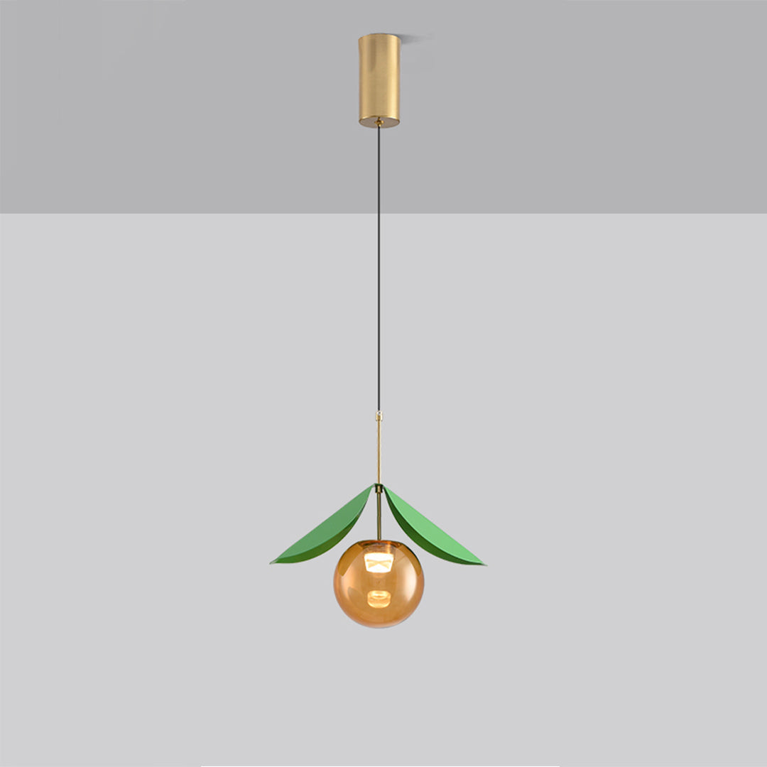 Cherry Glass Globe Mini Pendant — Electroplated Metal, LED, 6W / 12W, Three-Color Dimming