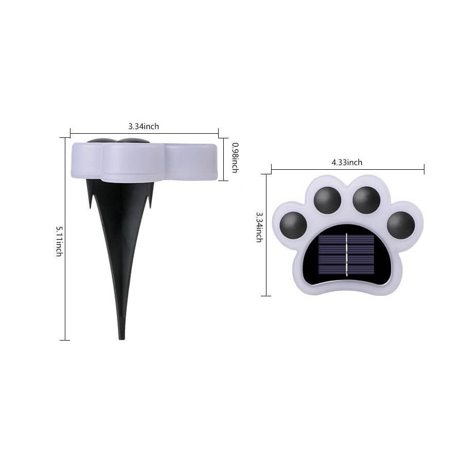 contemporary solar powered led animal paw lights for step and stair illumination