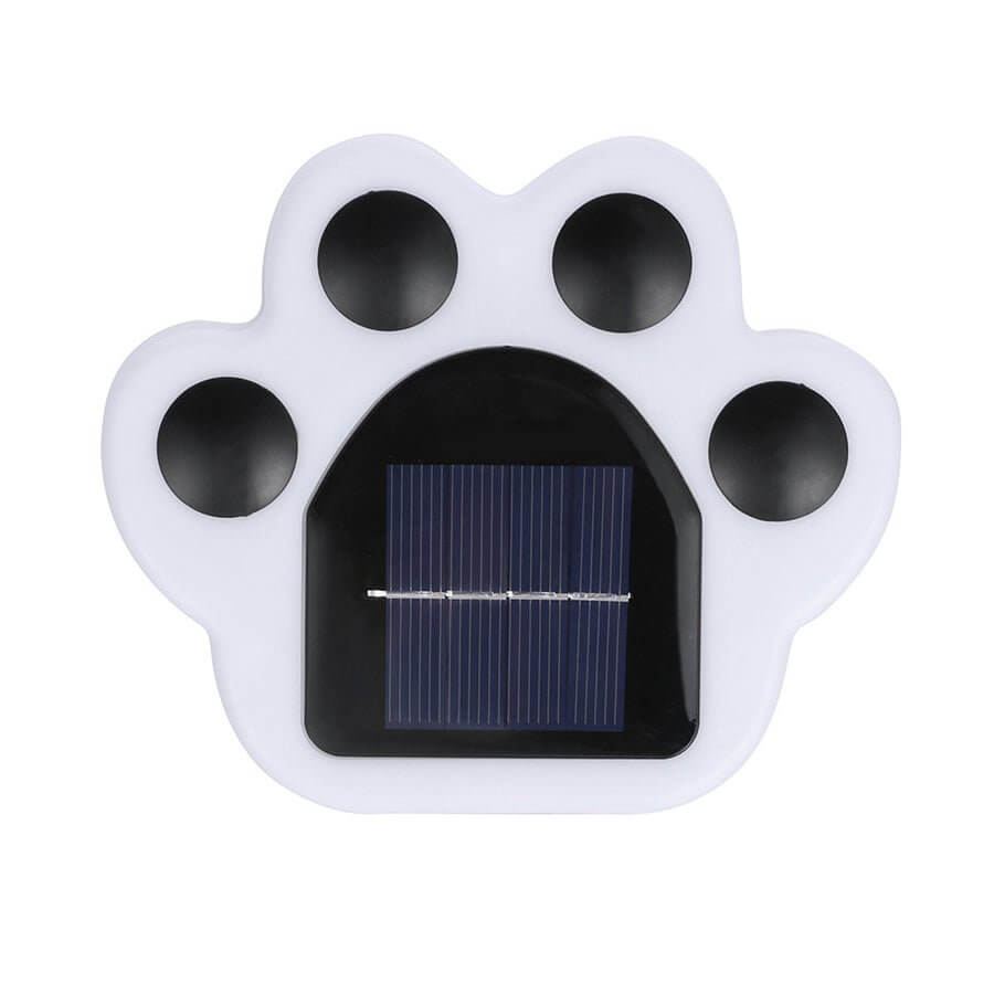 contemporary solar powered led animal paw lights for step and stair illumination