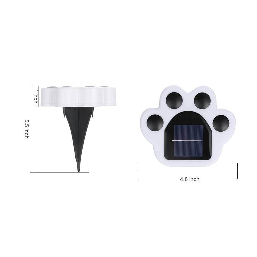 contemporary solar powered led animal paw lights for step and stair illumination