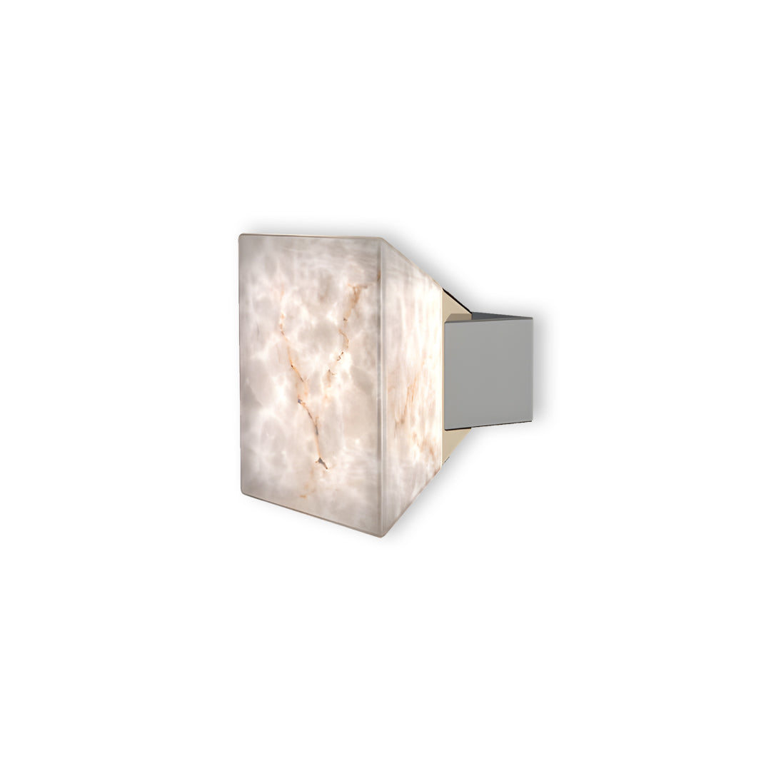 Cloud Stone Wall Sconce — Gray & Gold Aluminum, Warm White LED, Single or Double Head