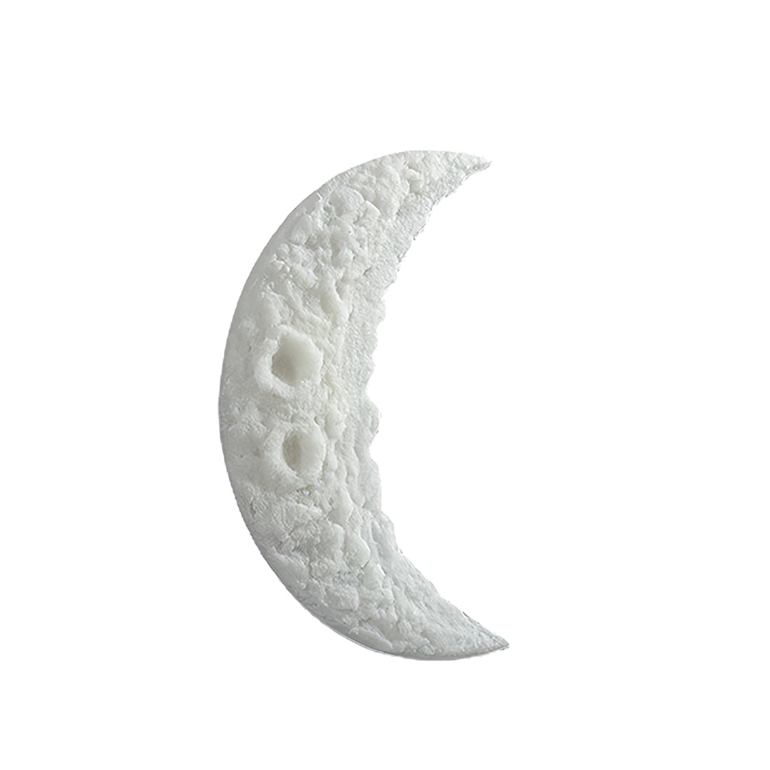 Crescent Moon Diffused Wall Sconce — White Resin & Acrylic, LED, 3-Step Dimming, 12W / 19W, 38cm / 58cm