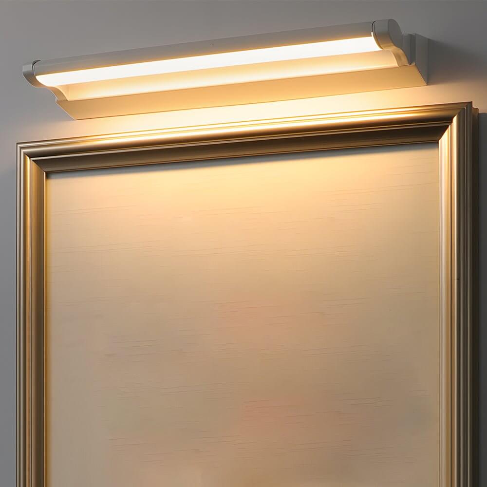 contemporary wall mounted linear led vanity light for bathrooms