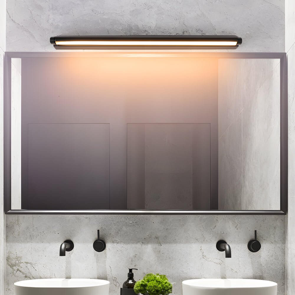 contemporary wall mounted linear led vanity light for bathrooms