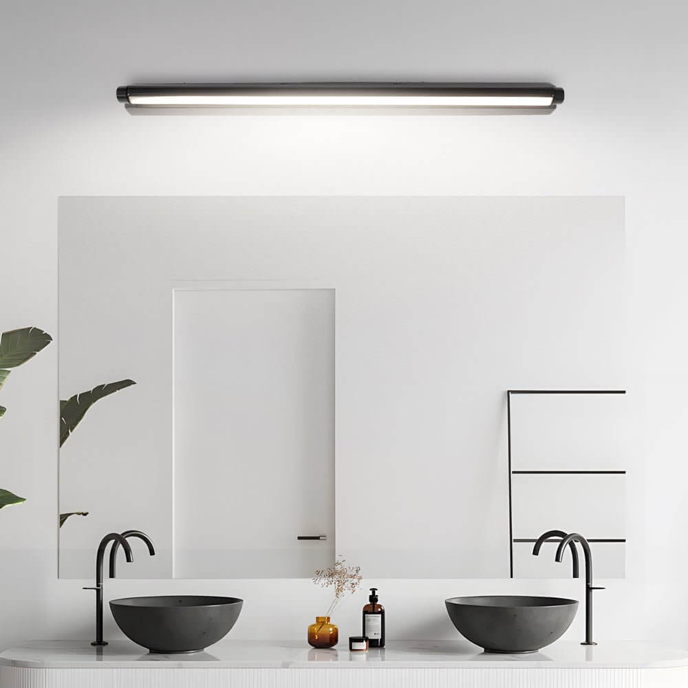 contemporary wall mounted linear led vanity light for bathrooms