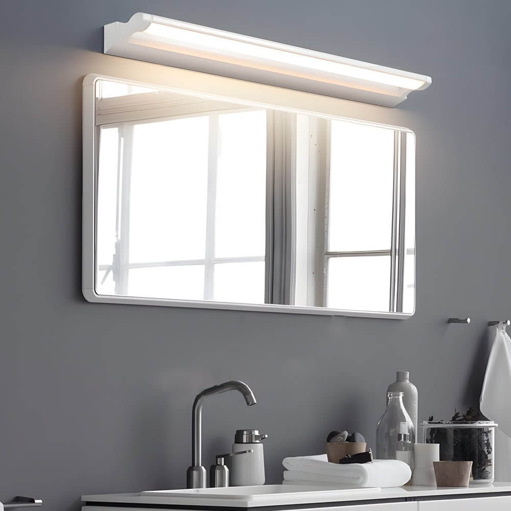 contemporary wall mounted linear led vanity light for bathrooms