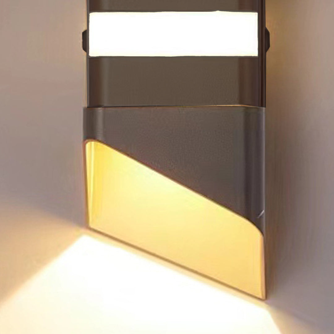 Outdoor Wall Lights with Square Tube Design for Up and Down Illumination