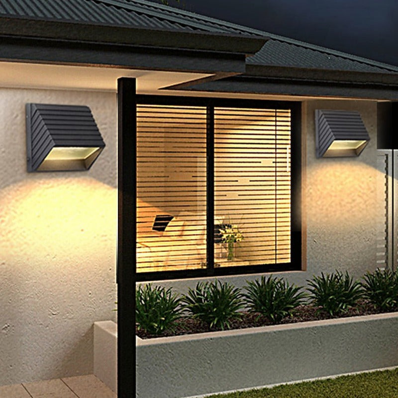 contemporary waterproof led wall light for outdoor use ideal for villas gardens balconies and stairs