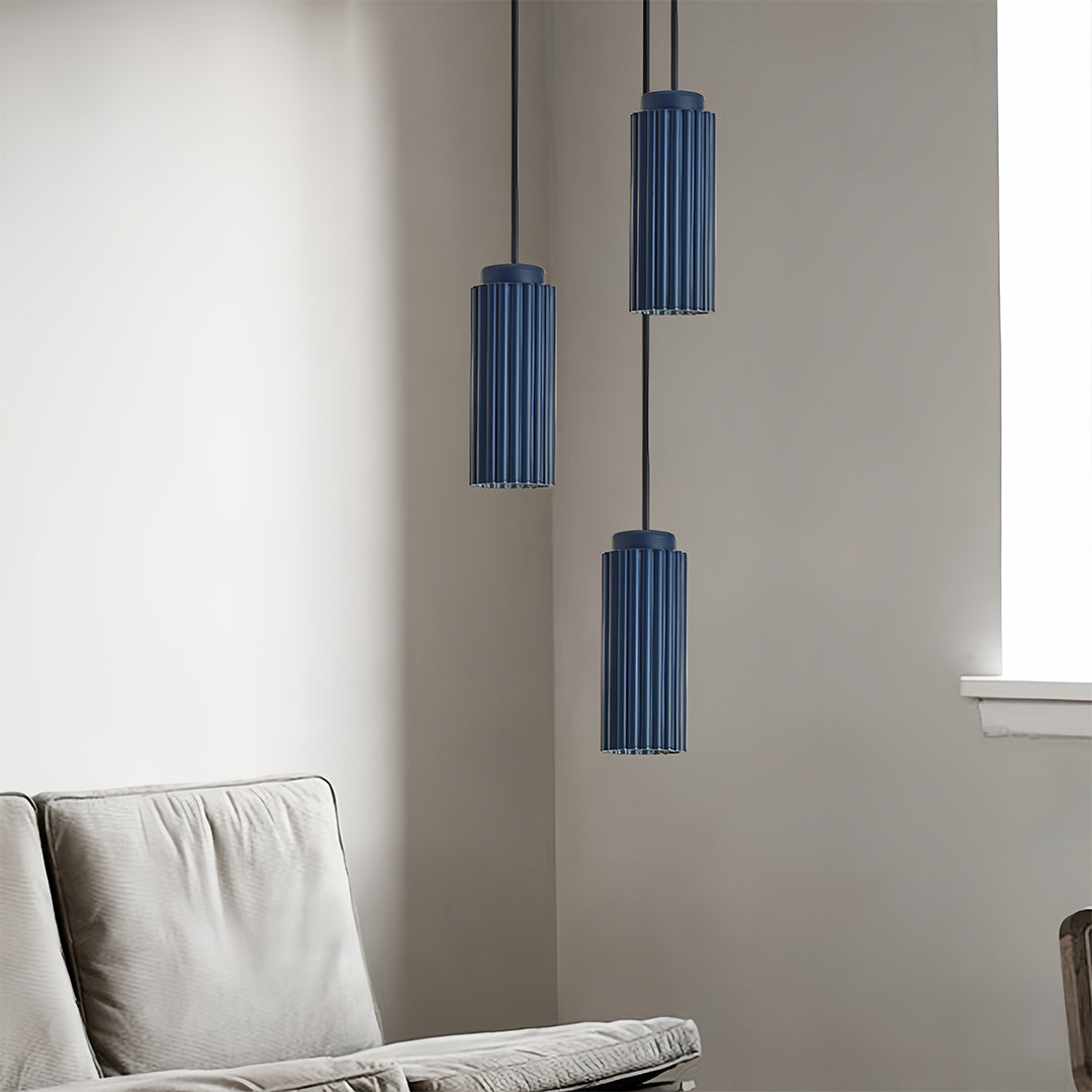 Minimalist Cylinder Mini Pendant — Iron, GU10 5W, Three-Color Temperature, 2m Adjustable Cord