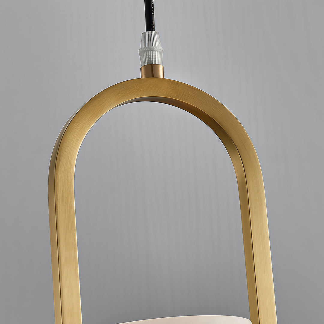 Minimalist Cloud Stone Pendant Light — Solid Brass, 12W, Dual Color Temperature (3000K / 6000K), 47.2" Chain