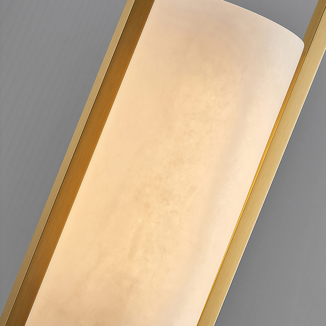 Minimalist Cloud Stone Pendant Light — Solid Brass, 12W, Dual Color Temperature (3000K / 6000K), 47.2" Chain