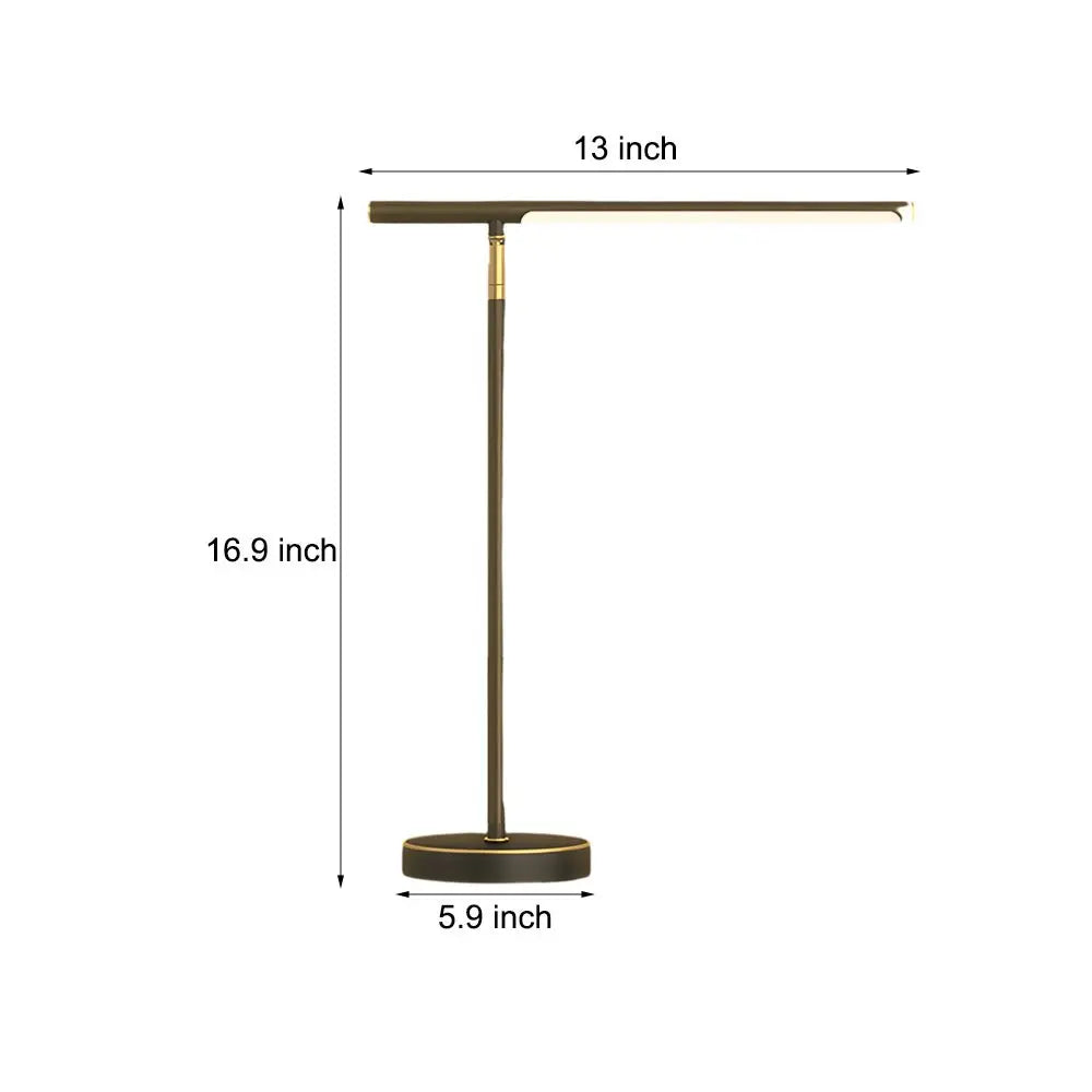 Adjustable Angle Copper and Brass LED Desk Lamp for Home Office Lighting Luxe