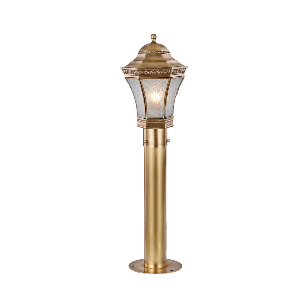 Antique Copper Outdoor Path Light — Solid Copper, Glass, IP55 Weatherproof, E27/E14, 3 Sizes