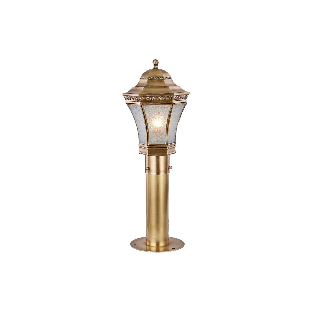 Antique Copper Outdoor Path Light — Solid Copper, Glass, IP55 Weatherproof, E27/E14, 3 Sizes