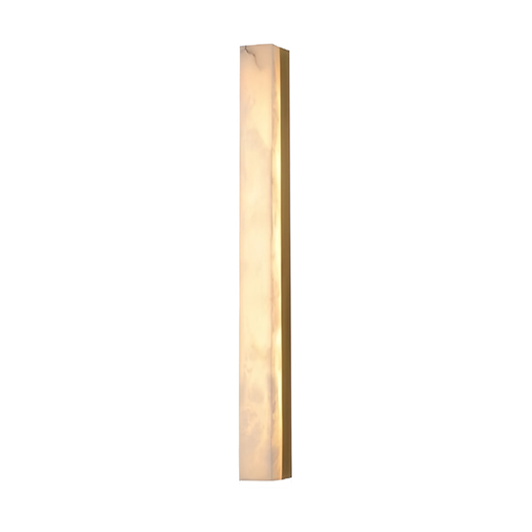 Modern Minimalist Linear Wall Sconce — Hammered Copper and Marble, LED, 3000K, 40cm–100cm