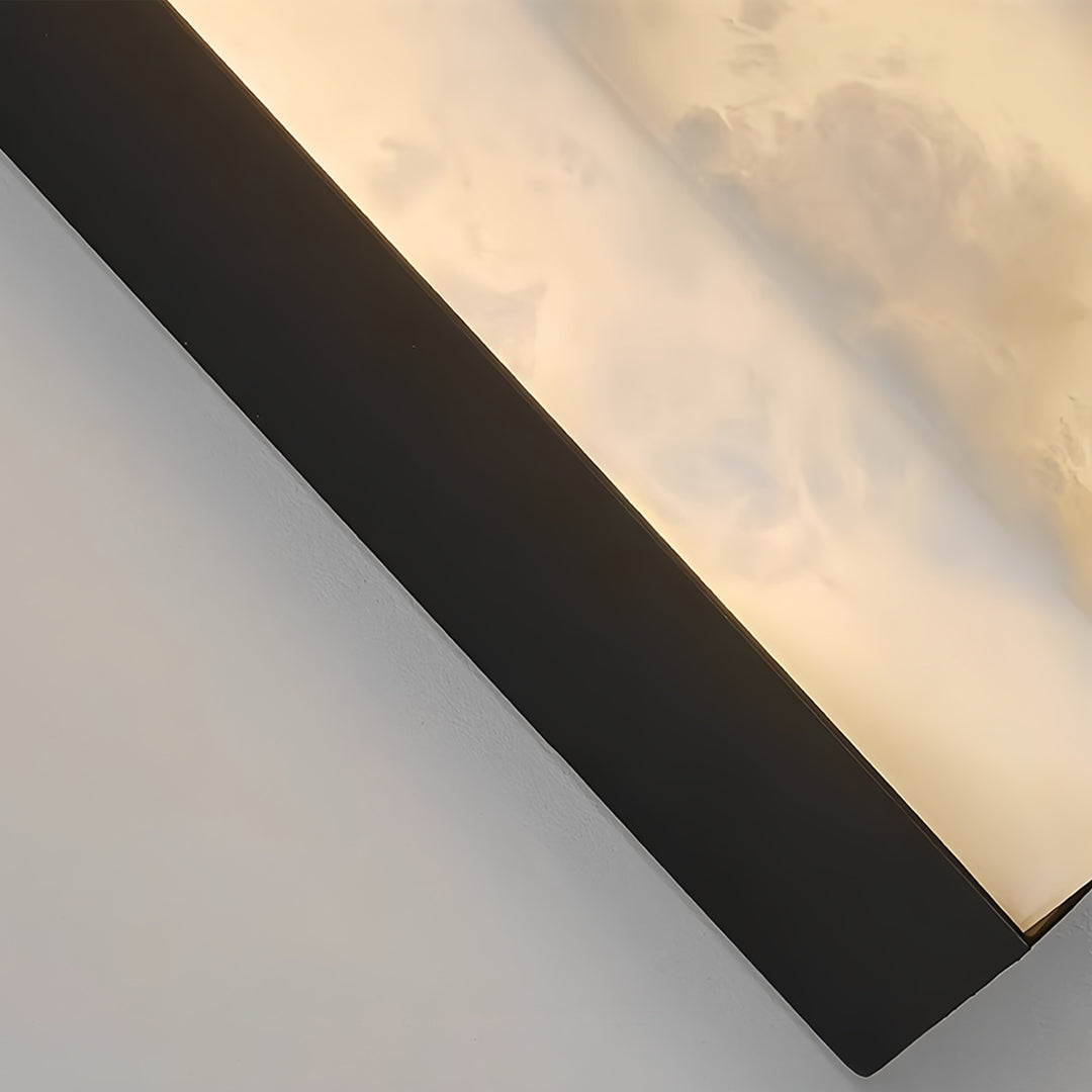 Modern Minimalist Linear Wall Sconce — Hammered Copper and Marble, LED, 3000K, 40cm–100cm