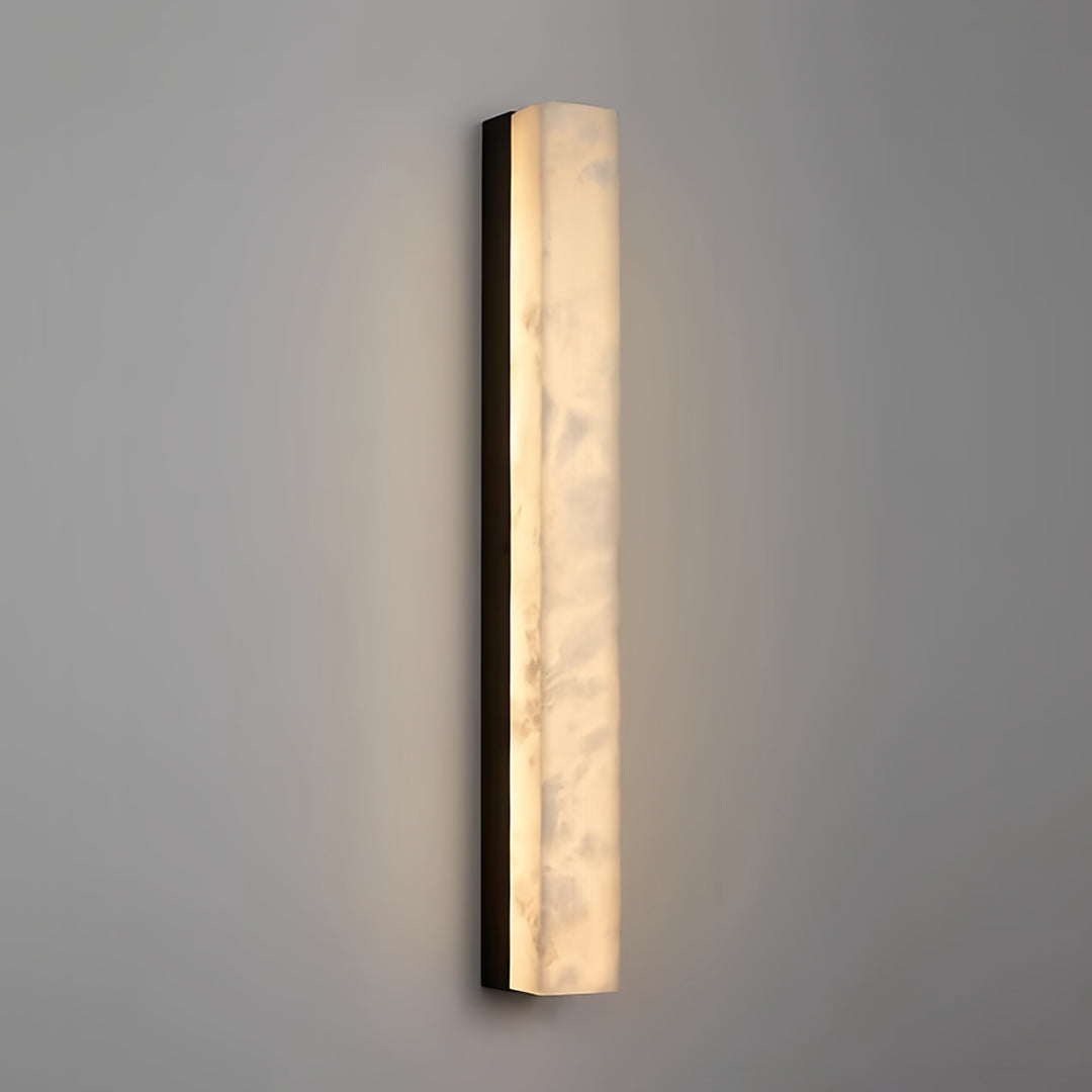 Modern Minimalist Linear Wall Sconce — Hammered Copper and Marble, LED, 3000K, 40cm–100cm