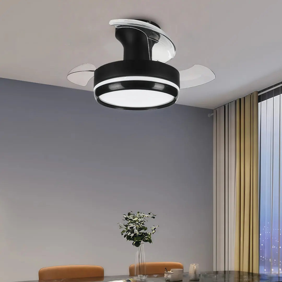 Minimalist 3-Blade LED Ceiling Fan Lamp with Remote Control and Dimming Light Luxe