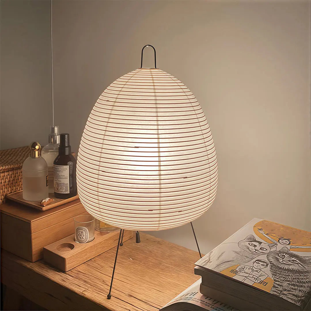 Minimalist Wabi-Sabi Design Rice Paper Table Lamps Luxe