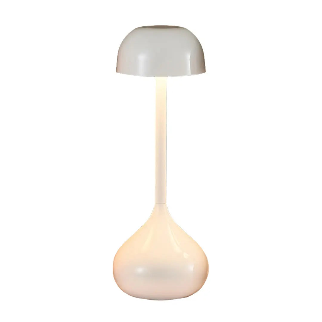 Minimalist Gourd-Shaped Rustic Metal Table Lamp - Rechargeable Design Luxe