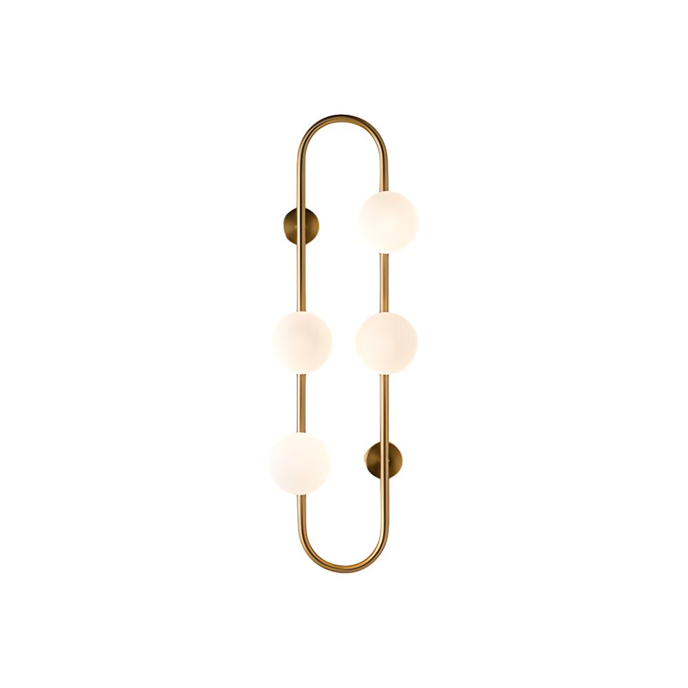 Postmodern 4-Bubble Glass Ball Wall Sconce — Iron and Glass, G9 LED, Black or Gold