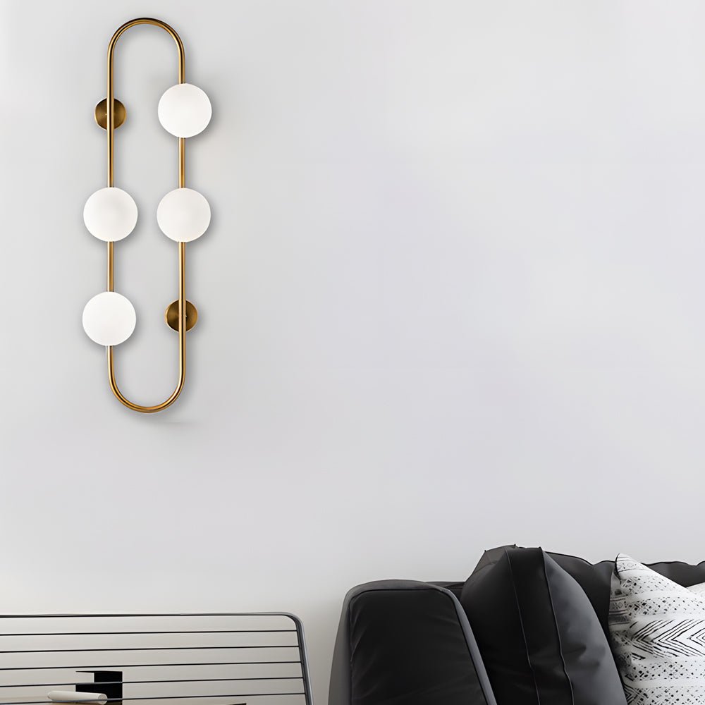 Postmodern 4-Bubble Glass Ball Wall Sconce — Iron and Glass, G9 LED, Black or Gold