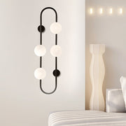 Postmodern 4-Bubble Glass Ball Wall Sconce — Iron and Glass, G9 LED, Black or Gold