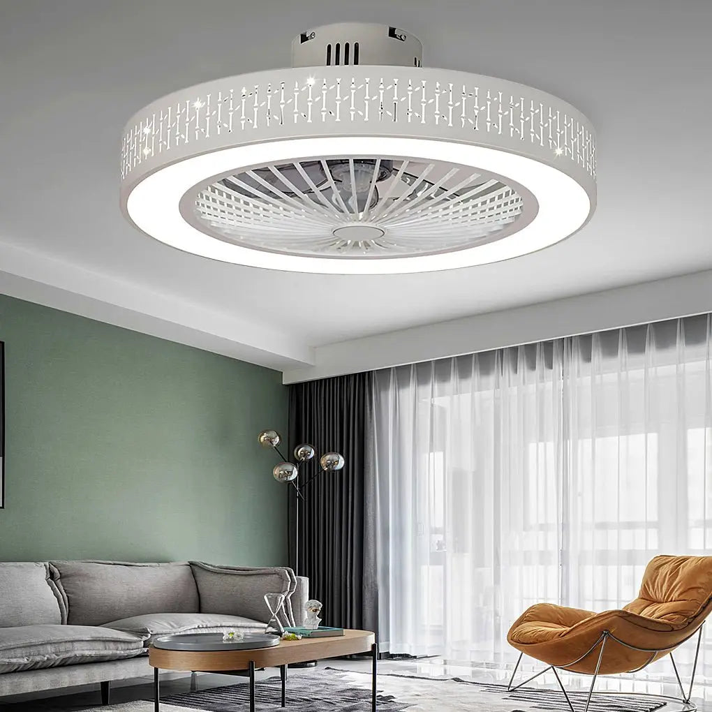 Chandelier Ceiling Fan Lamp: Creative Bladeless Ceiling Fan with Integrated Lighting Luxe