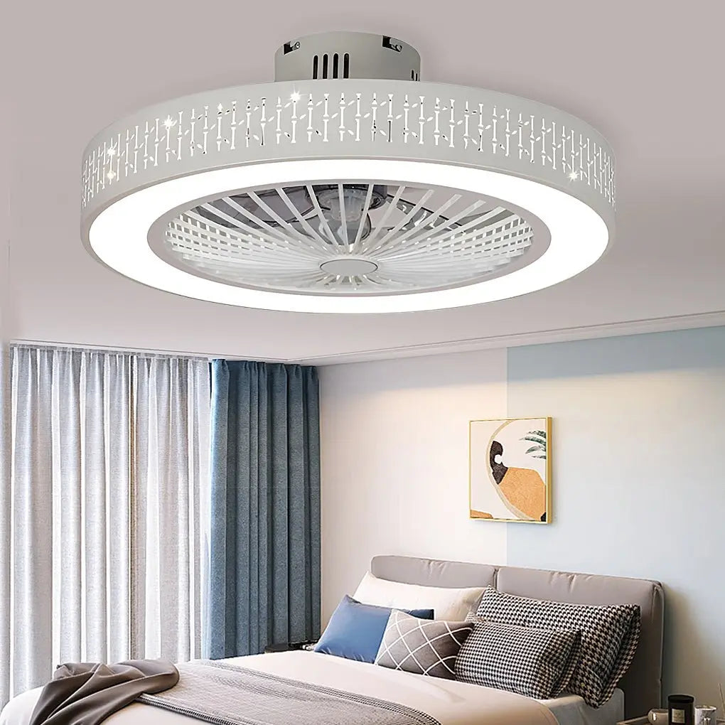 Chandelier Ceiling Fan Lamp: Creative Bladeless Ceiling Fan with Integrated Lighting Luxe