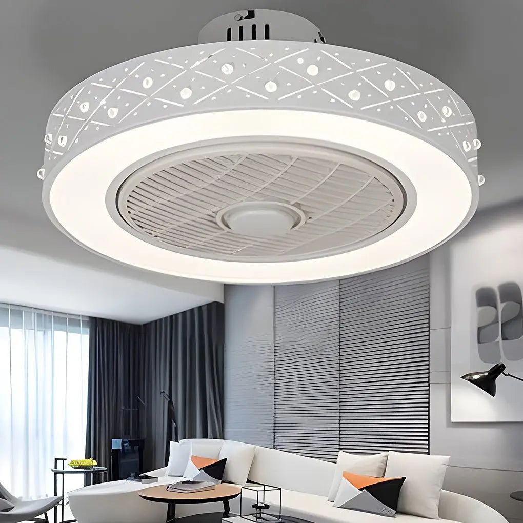Chandelier Ceiling Fan Lamp: Creative Bladeless Ceiling Fan with Integrated Lighting Luxe