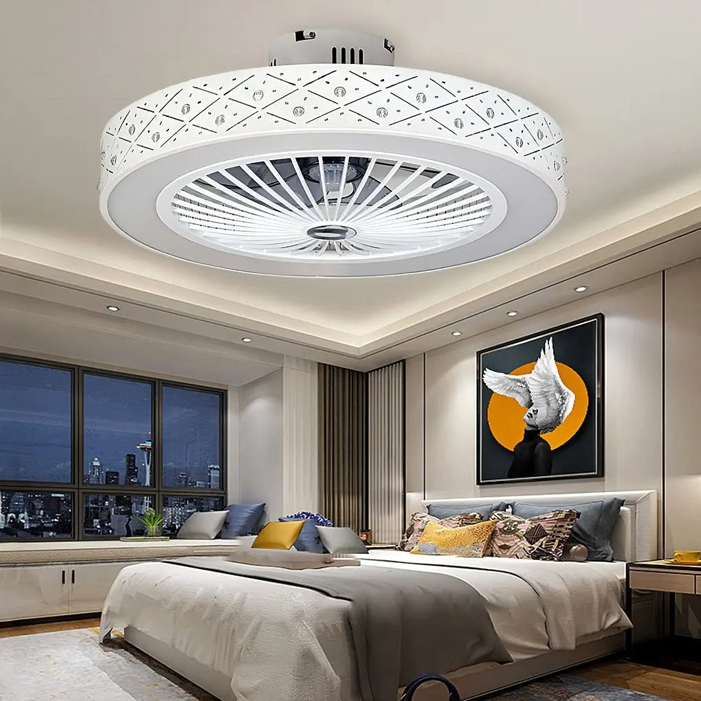 Chandelier Ceiling Fan Lamp: Creative Bladeless Ceiling Fan with Integrated Lighting Luxe