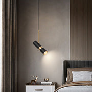 Cylindrical Mini Pendant Light — Aluminum, LED, Three-Step Dimming (3000K/4500K/6000K), 2.4" × 14.2", Adjustable 59" Cord