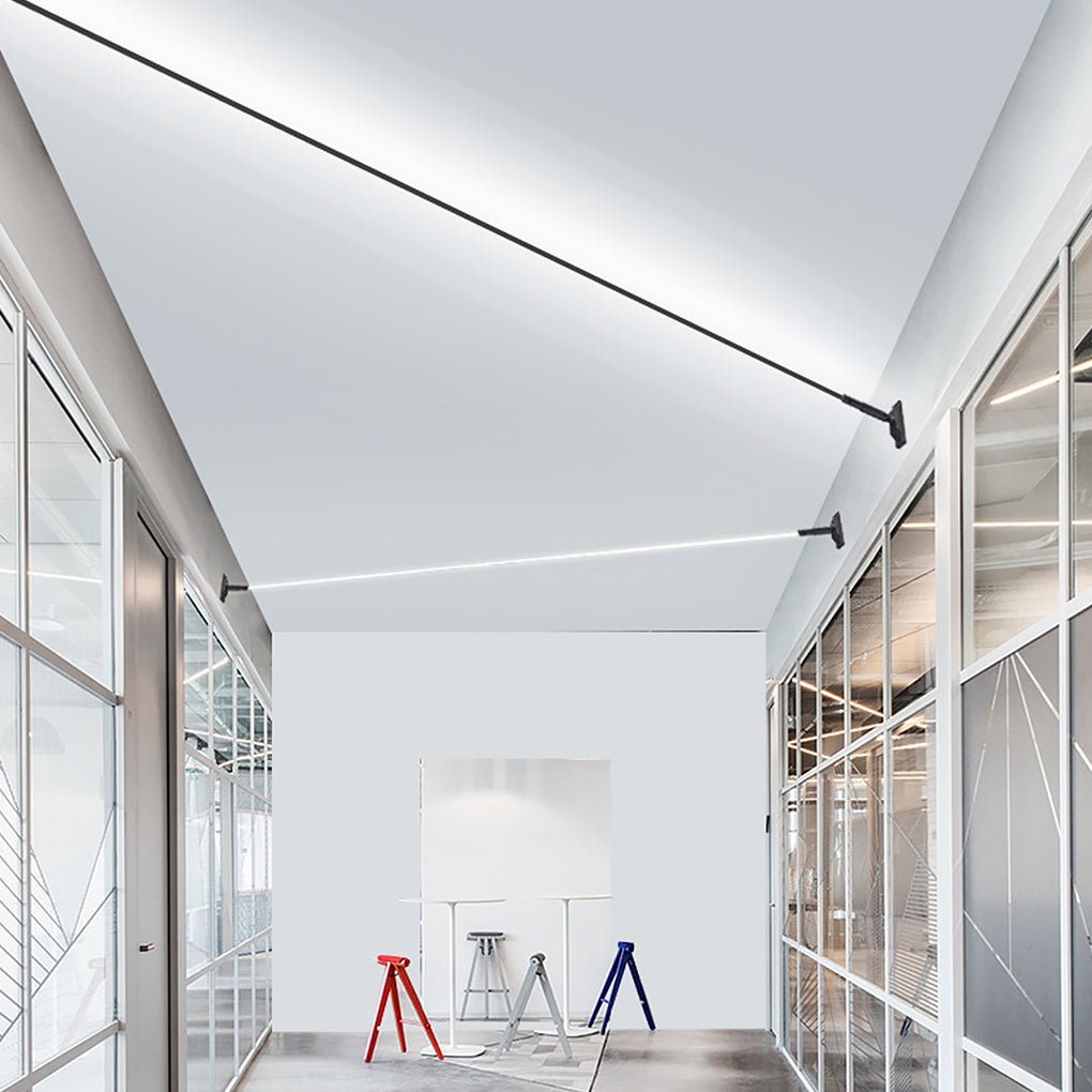 Linear LED Strip Wall Sconce — Steel, Adjustable Rotatable Rod, Anti-Glare, 40W, 4-Meter, 3000K / 6000K