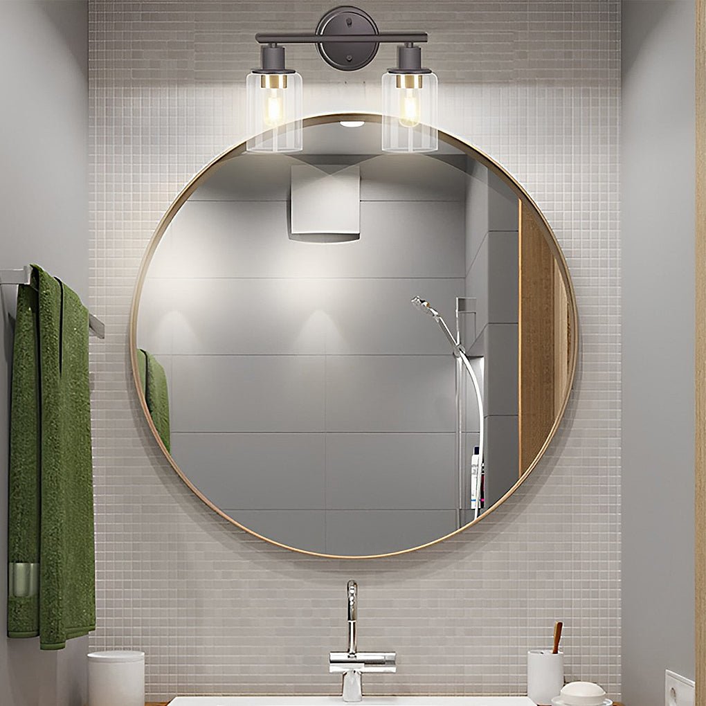 creative industrial plug in glass wall sconce for bathroom and bedroom vanity lighting