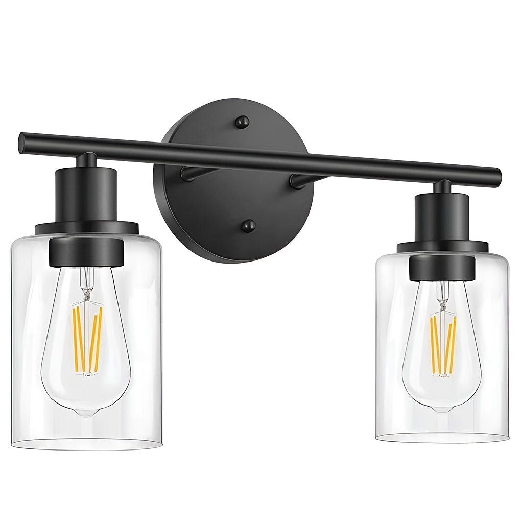 creative industrial plug in glass wall sconce for bathroom and bedroom vanity lighting