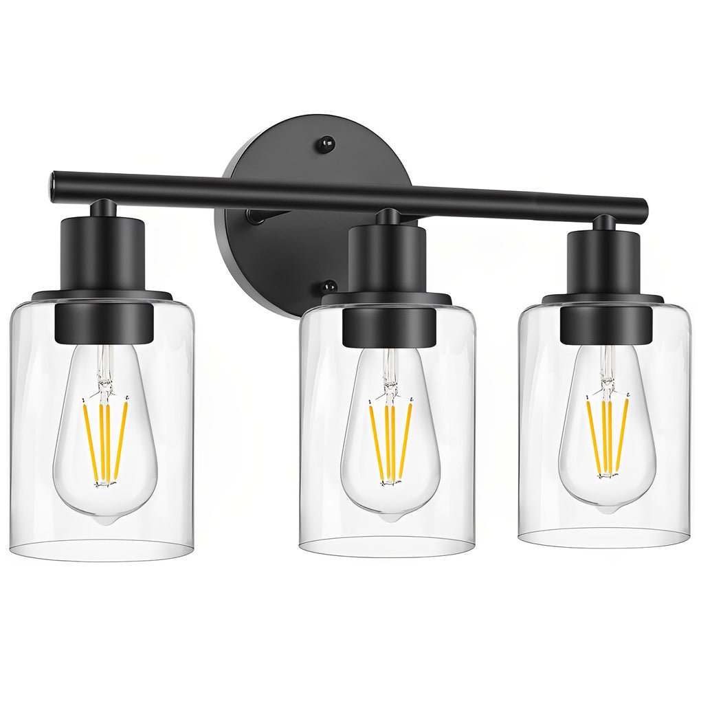 creative industrial plug in glass wall sconce for bathroom and bedroom vanity lighting