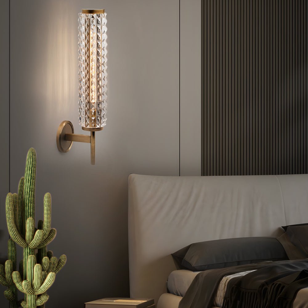Retro-Modern Indoor Wall Sconce — Copper, E14 Hardwired, 3000K Warm White, 6.3" × 18.9"